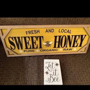 Yellow Sweet Honey Sign